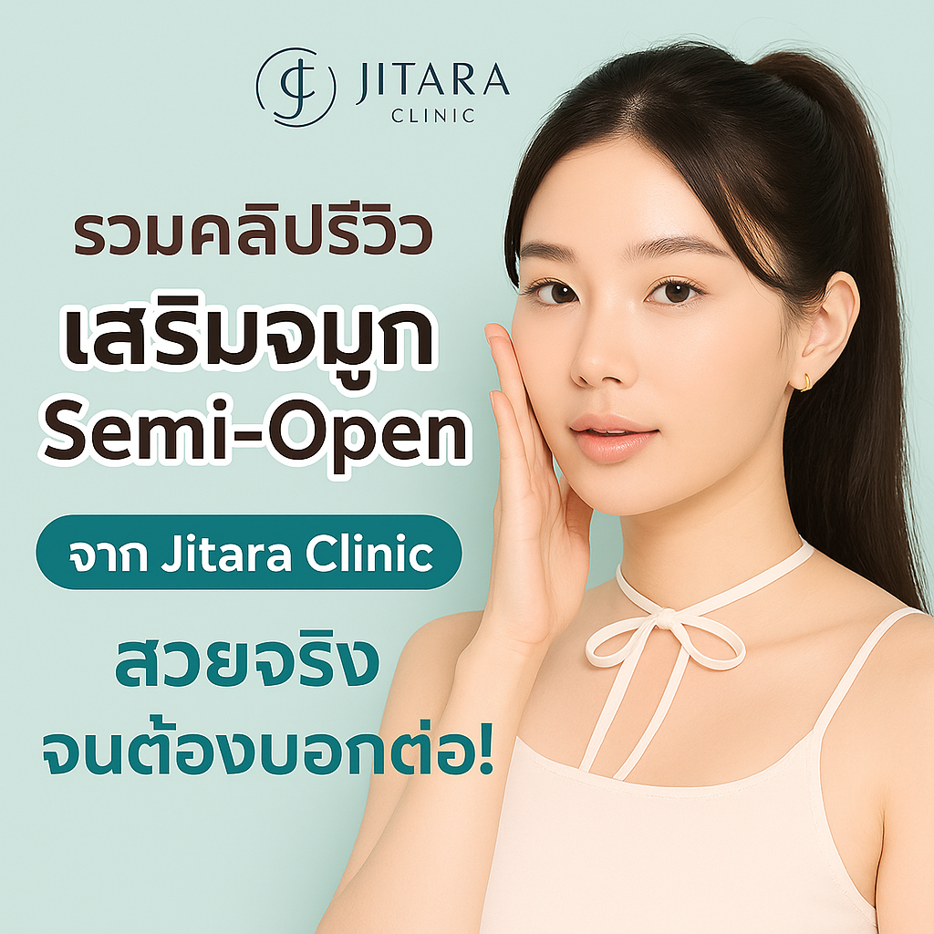 รวมคลิปรีวิวเสริมจมูก Semi-Open จาก Jitara Clinic สวยจริงจนต้องบอกต่อ!